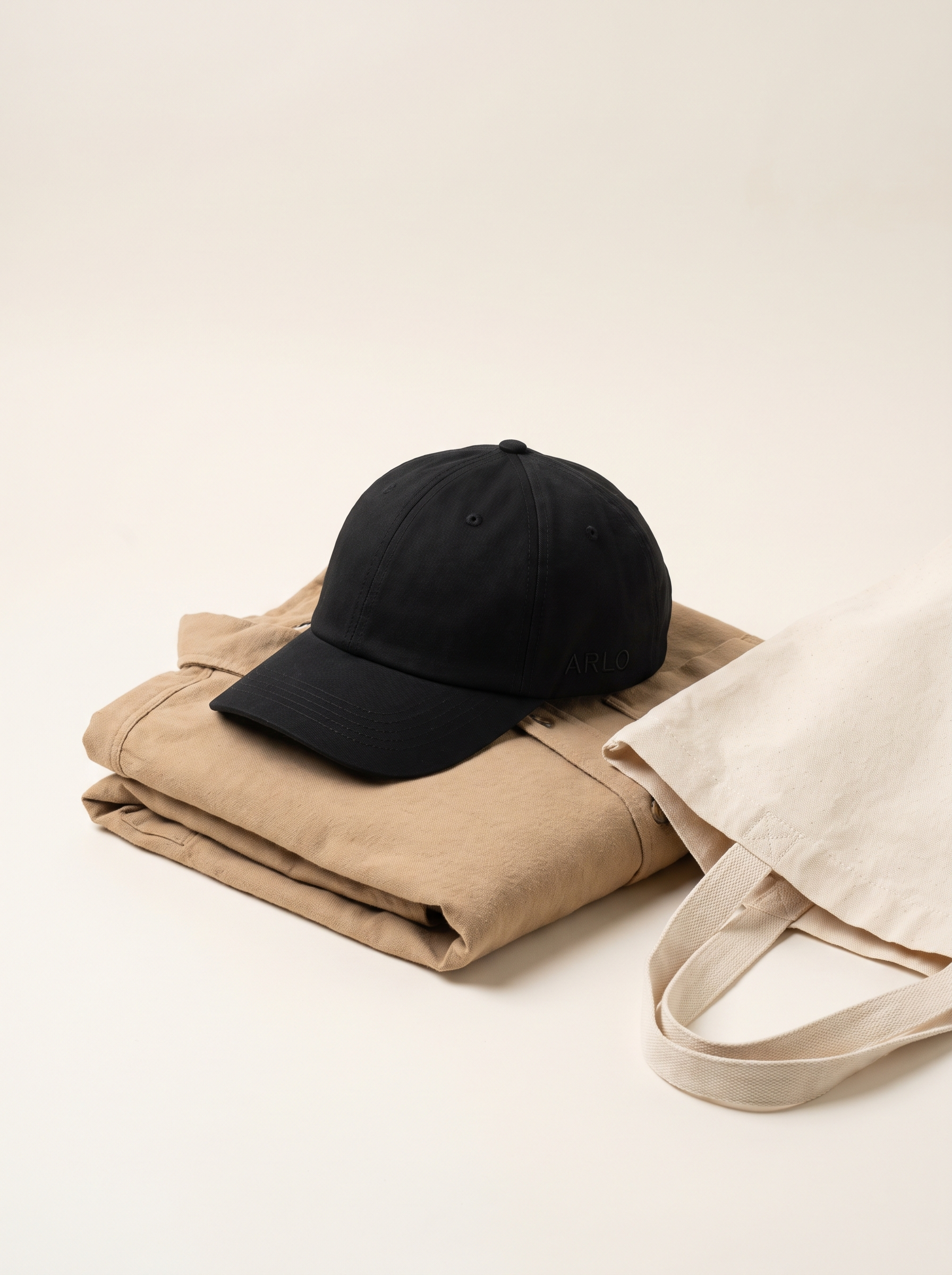 ARLO clothing, cap and tote