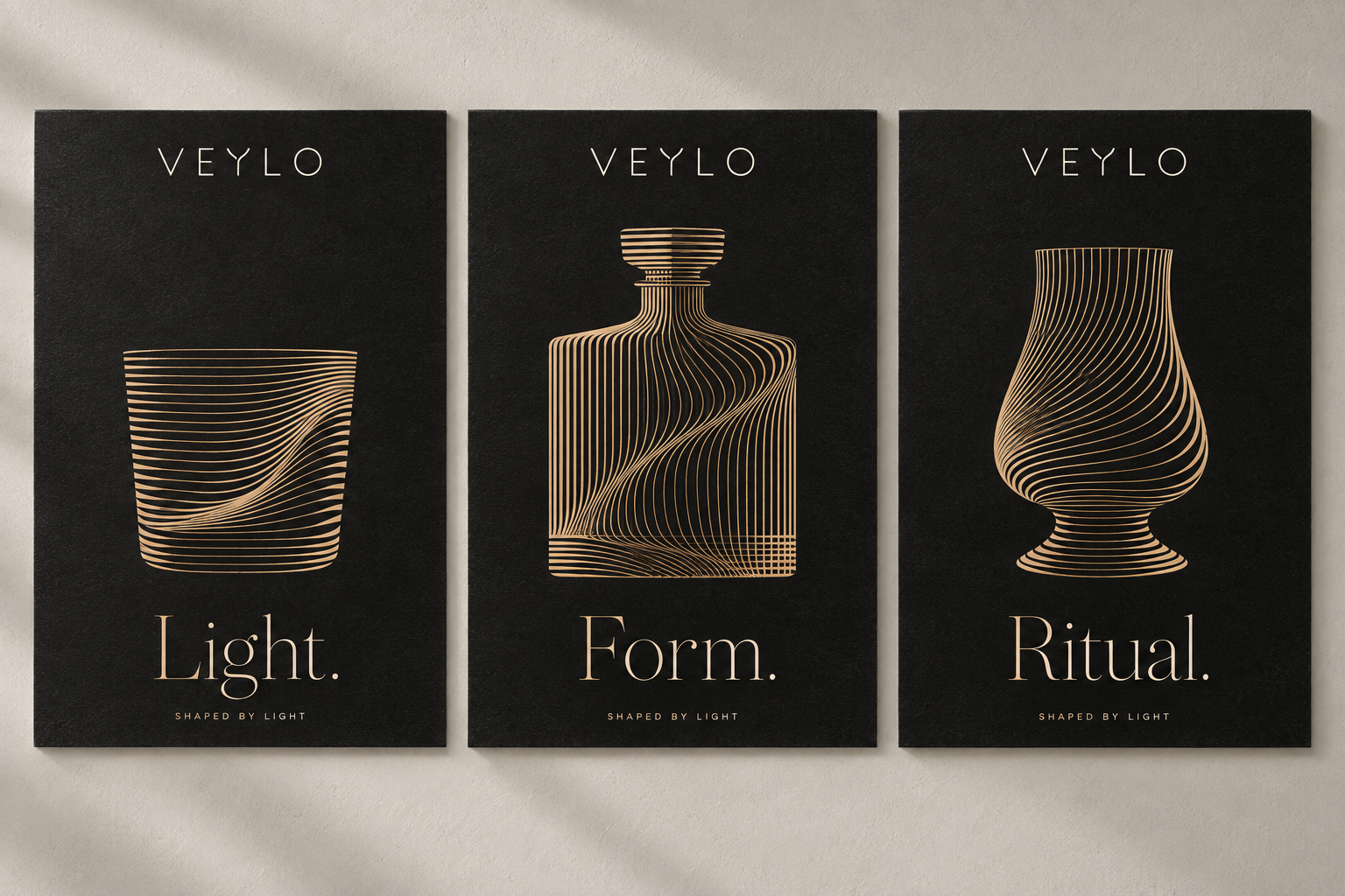 Light / Form / Ritual — graphic campaign